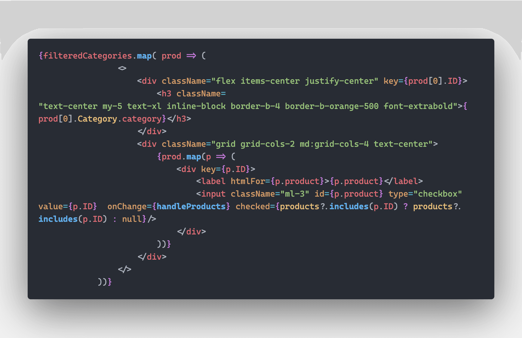 Creando filtros en react