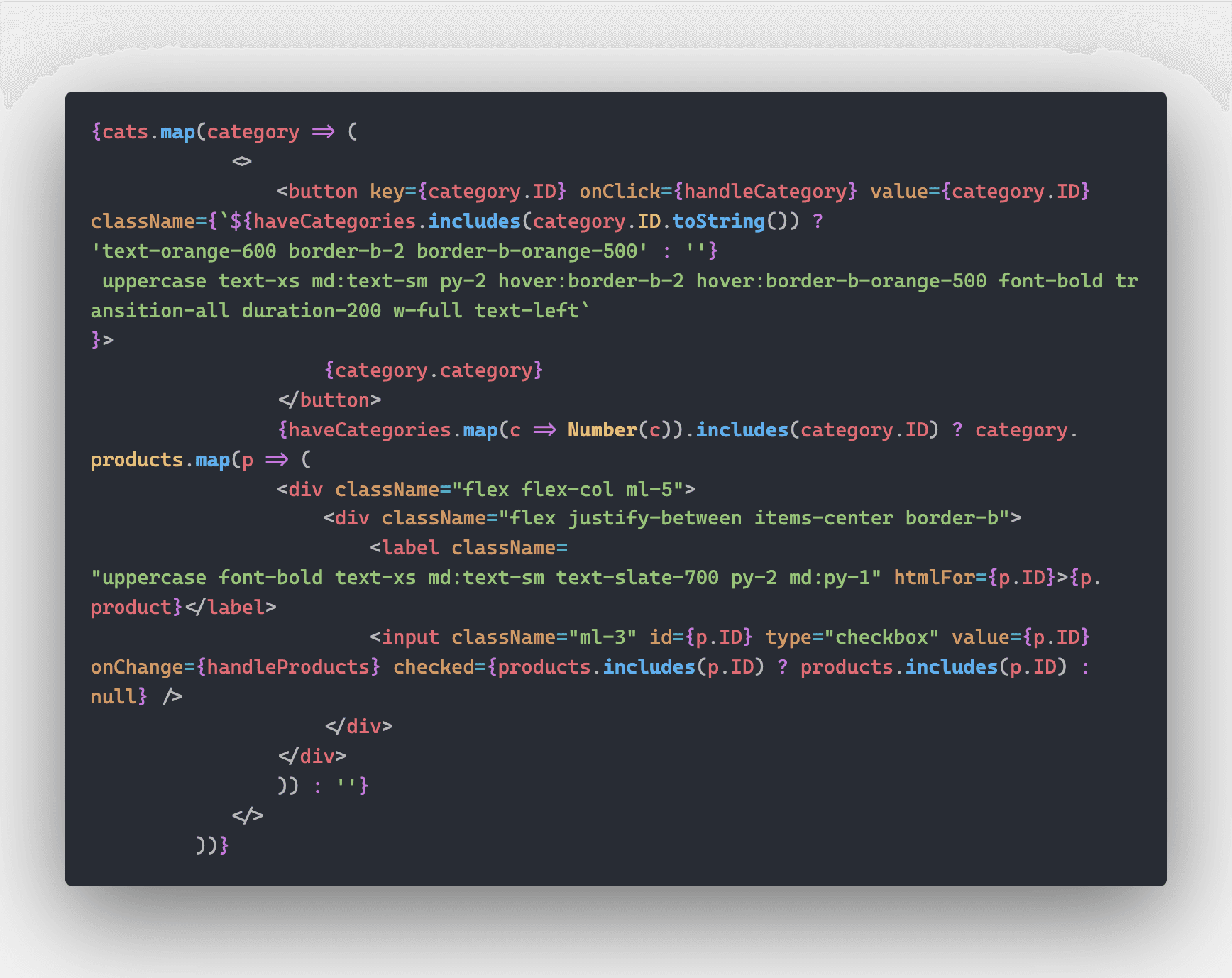 Imagen para Creando filtros en react