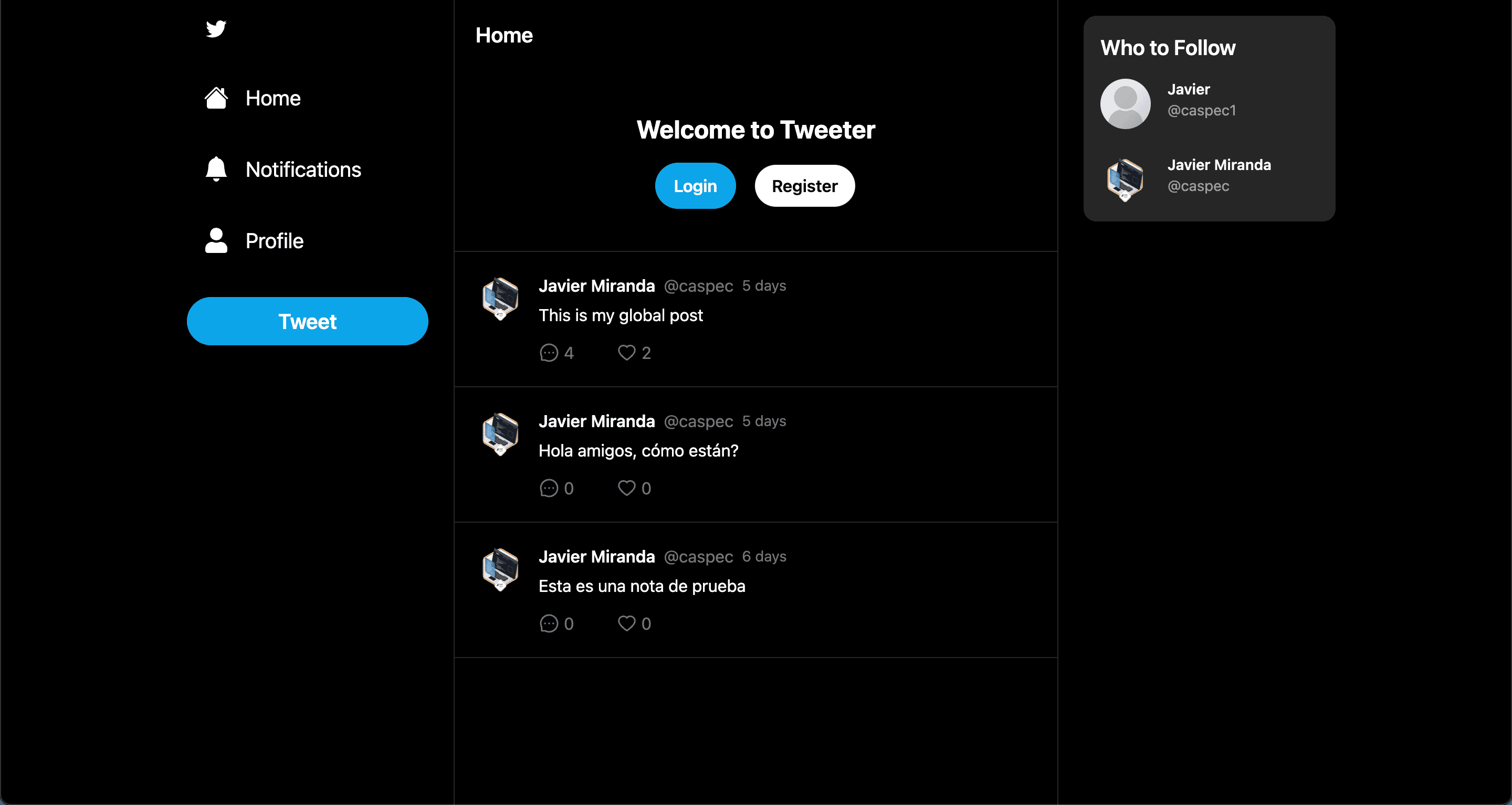 Twitter Clone